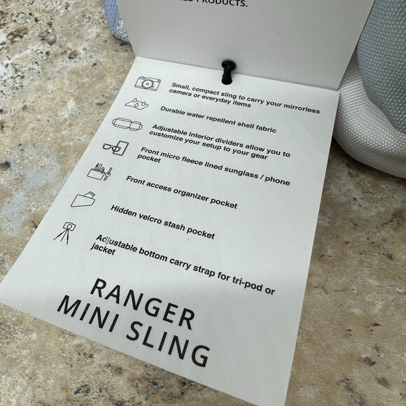 HEX Ranger DSLR Mini Sling Camera Bag Womens Artic Camo Blue White Pockets NWT - Picture 10 of 11